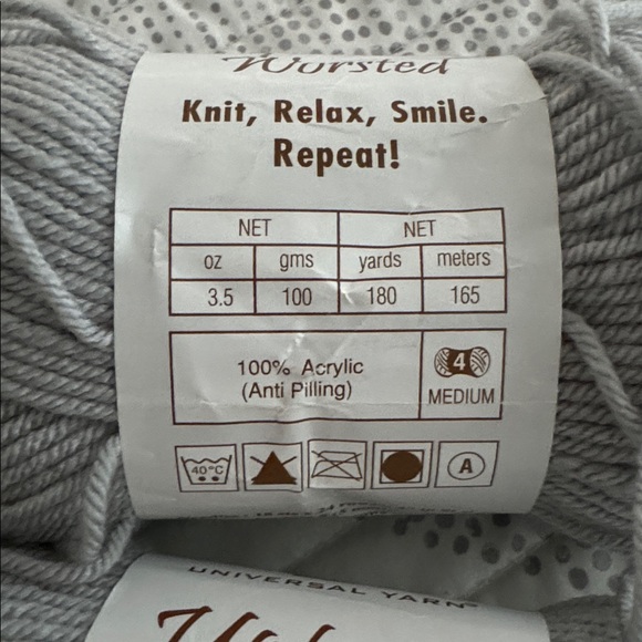 Universal Yarn Uptown Worsted in Gray set of 3 - Picture 2 of 4